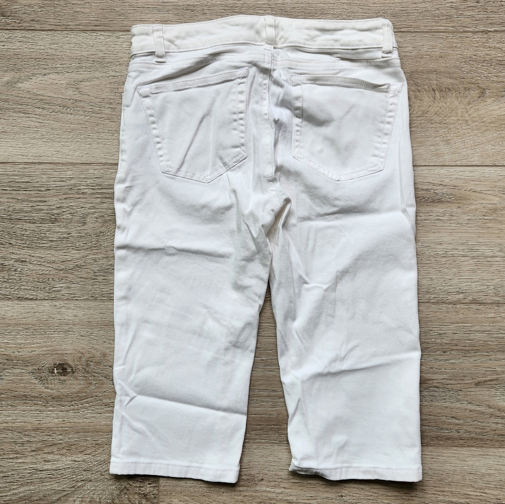 Chaps White Capri Jeans Womens 2p Cotton Stretch Casual Beach Summer - Picture 6 of 10